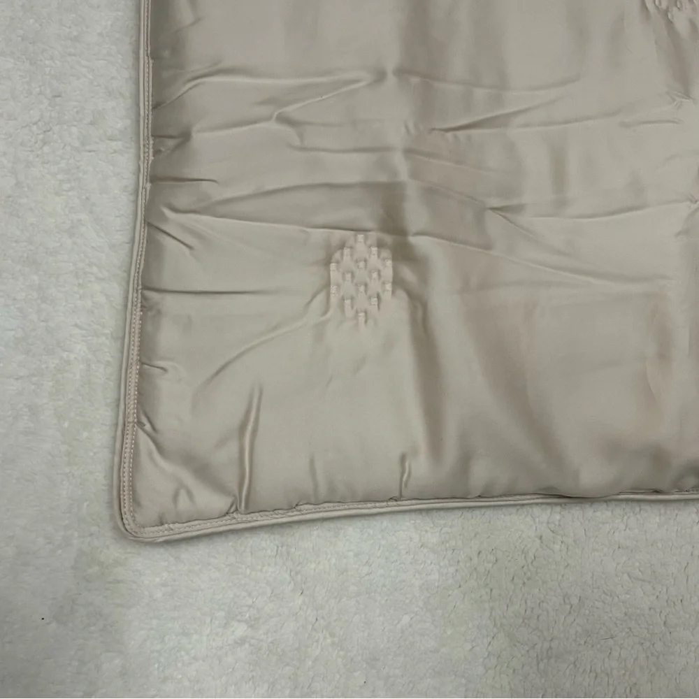 Pottery Barn Tencel Comforter Euro Pillow Sham Cover in Rosewater (Pink / Beige)
